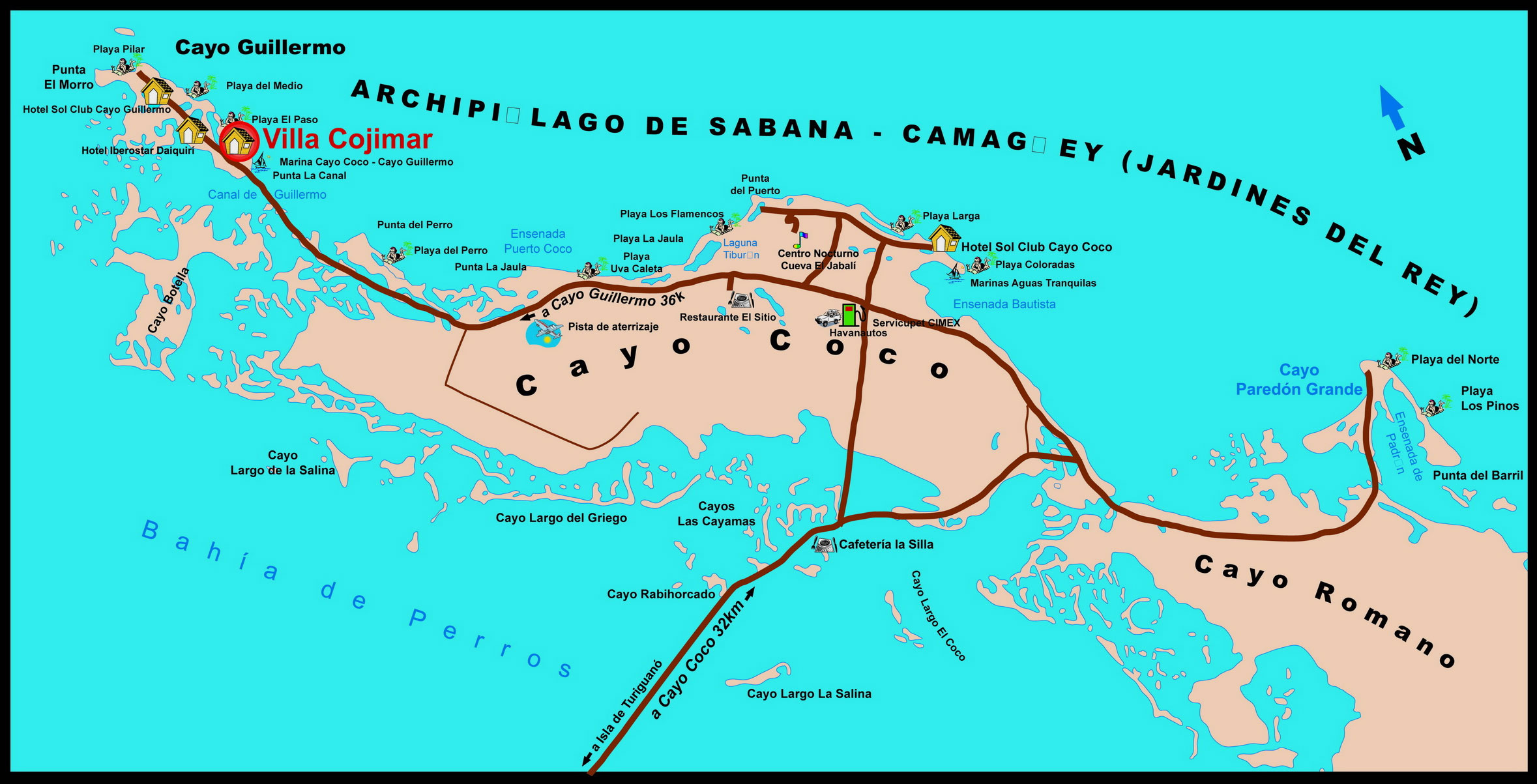 Карта о. Кайо Коко