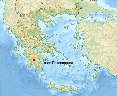 Карта Пелопоннеса